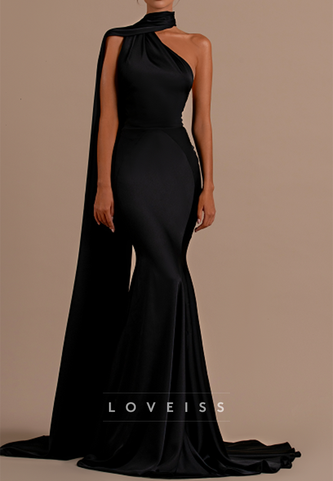 Halter Sleeveless Sleek Fitted Mermaid Long Prom Dress