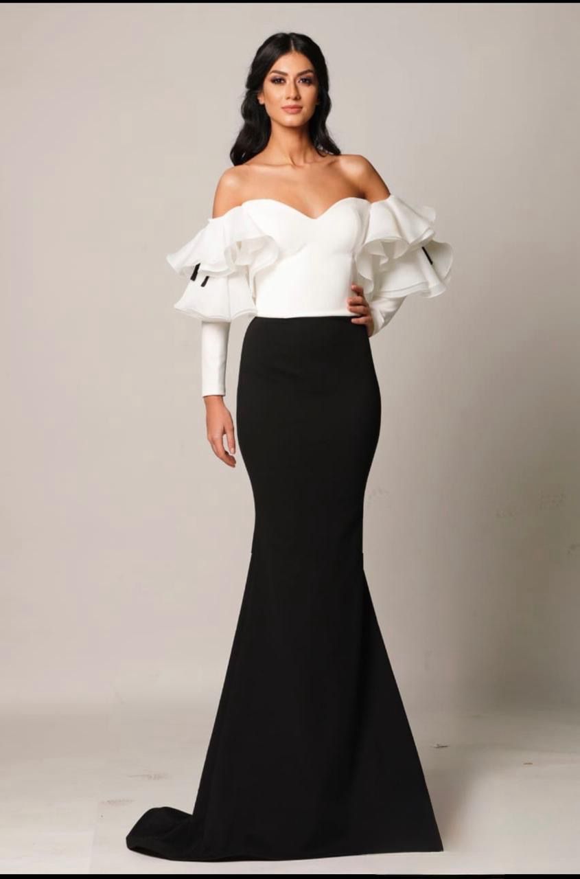 Vestido Largo, Negro ,Talla 44