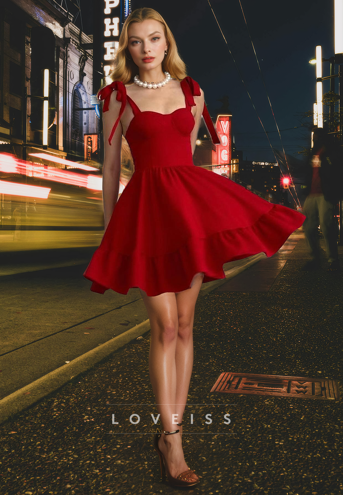 Sweetheart Sleeveless Satin Pleated A-Line Short Homecoming Dress