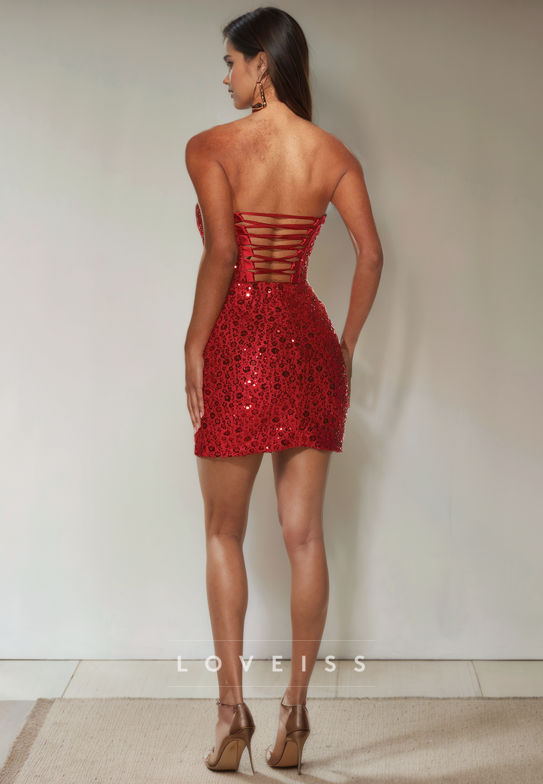 Sheath Sweetheart Red Homecoming Dress Tight Short Graduation Dress