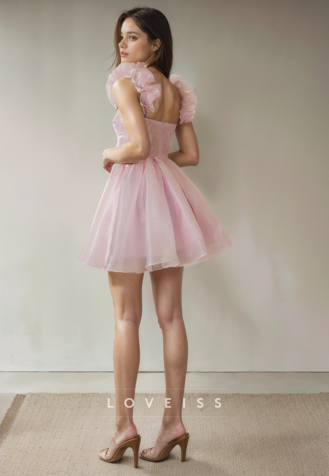 A Line Sweetheart Pink Homecoming Dress Cute Graduation Dress