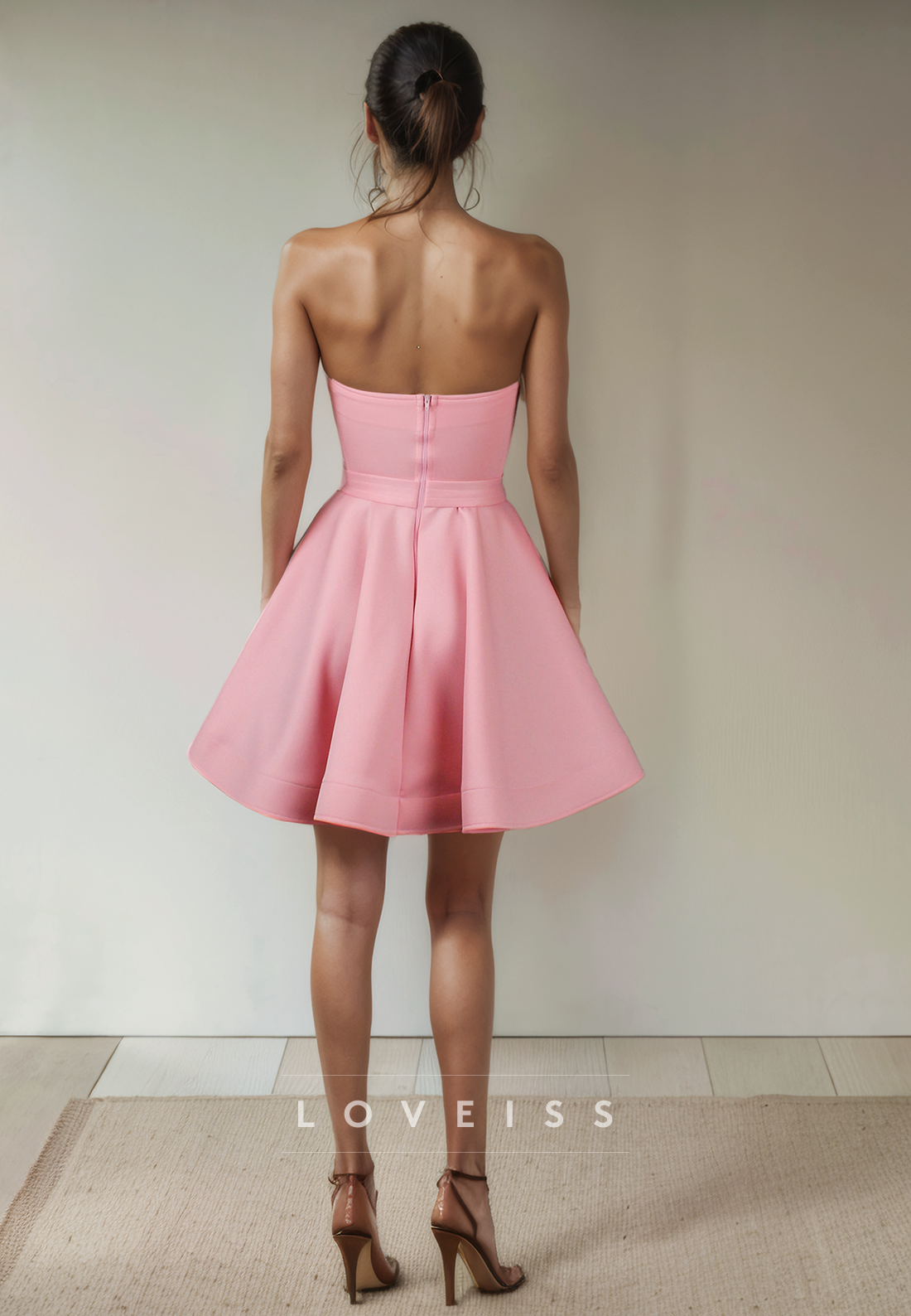 A Line Sweetheart Satin Short Homecoming Dress Cute Graduation Dress