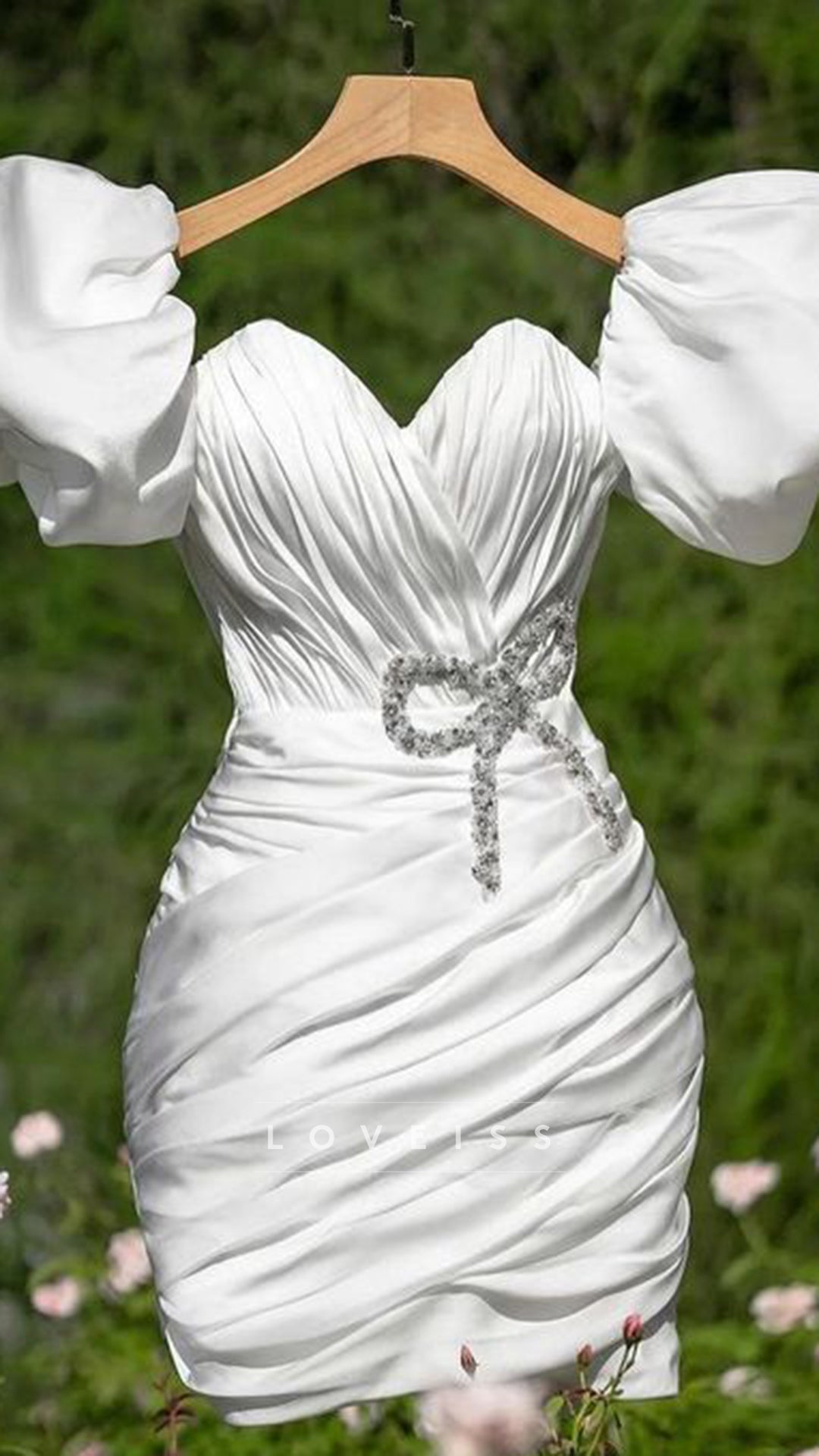 White Short Party Dress Homecoming Dress Short Wedding Dress