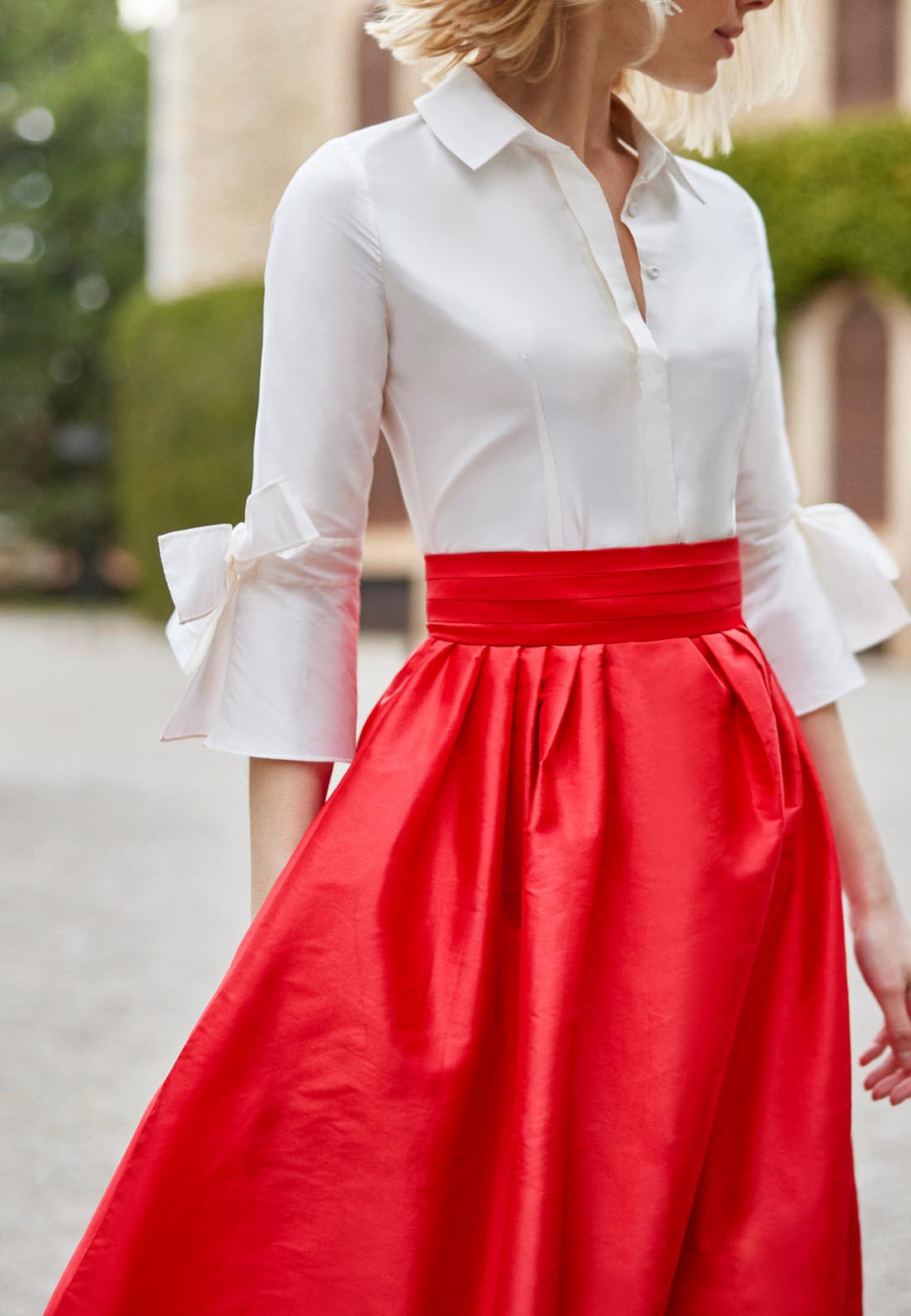 A-Line V-Neck Quarter Sleeves Sleek Satin Elegant Mother of the Bride Dress
