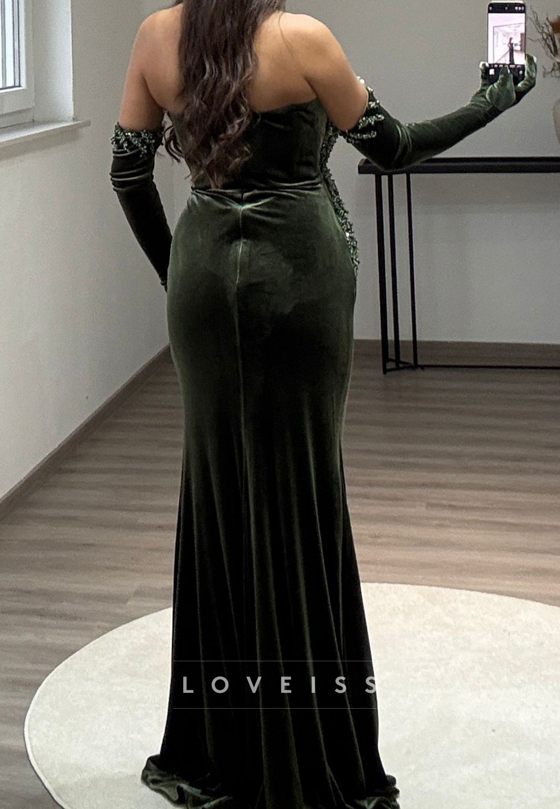 Asymmetrical Sleeveless Pleated Beaded Sheath Formal Dress