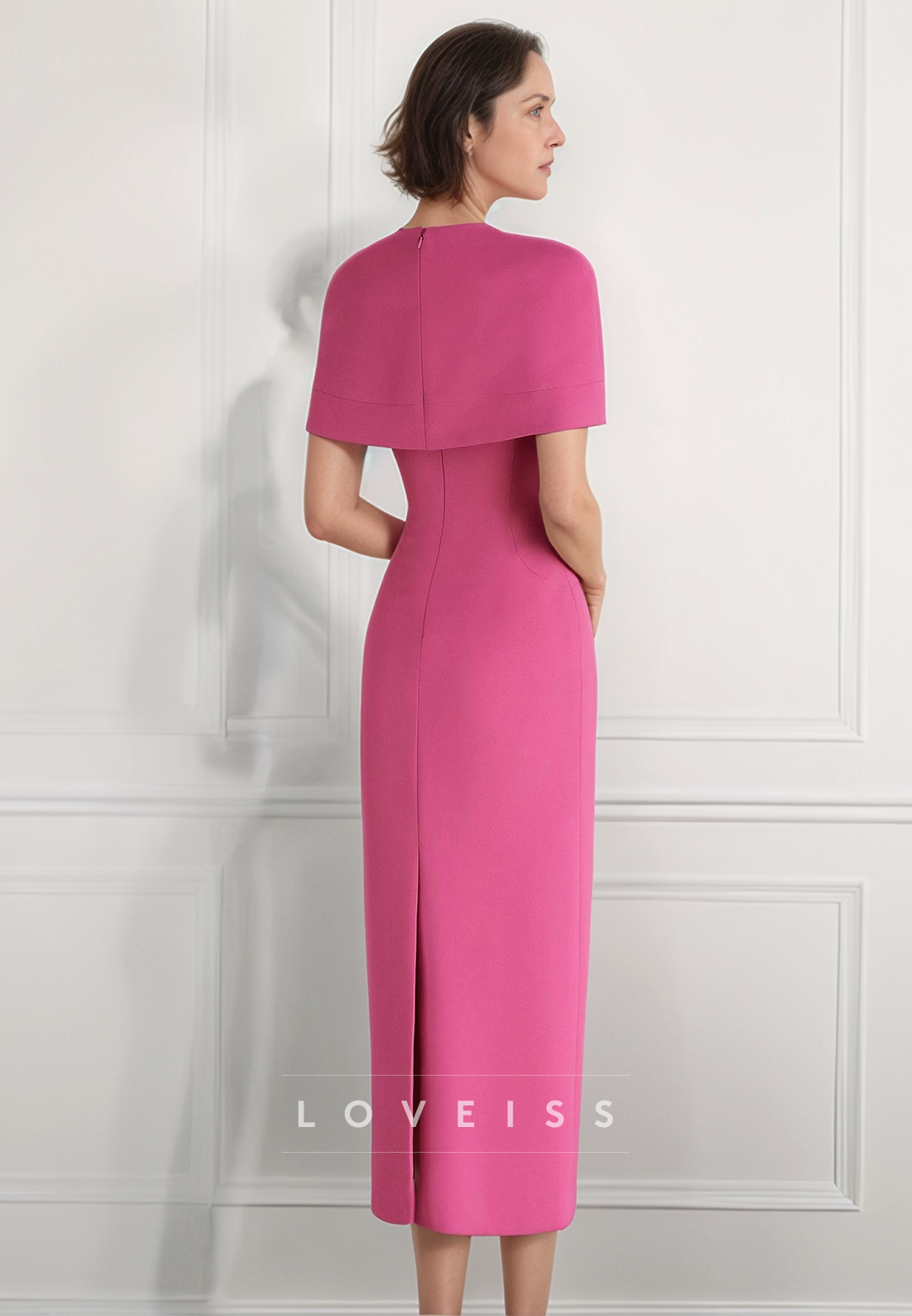 Bateau Sleeveless Sleek Ankle-Length Sheath Mother of Bride Dress