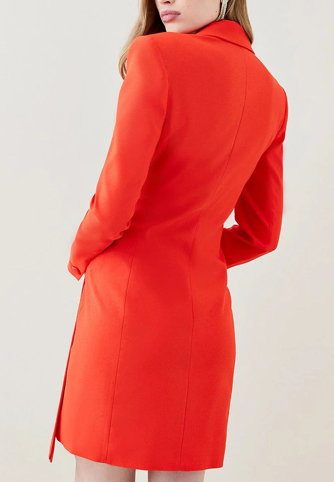 Blazer Dress Long Sleeves Sheath Short Midi Dress