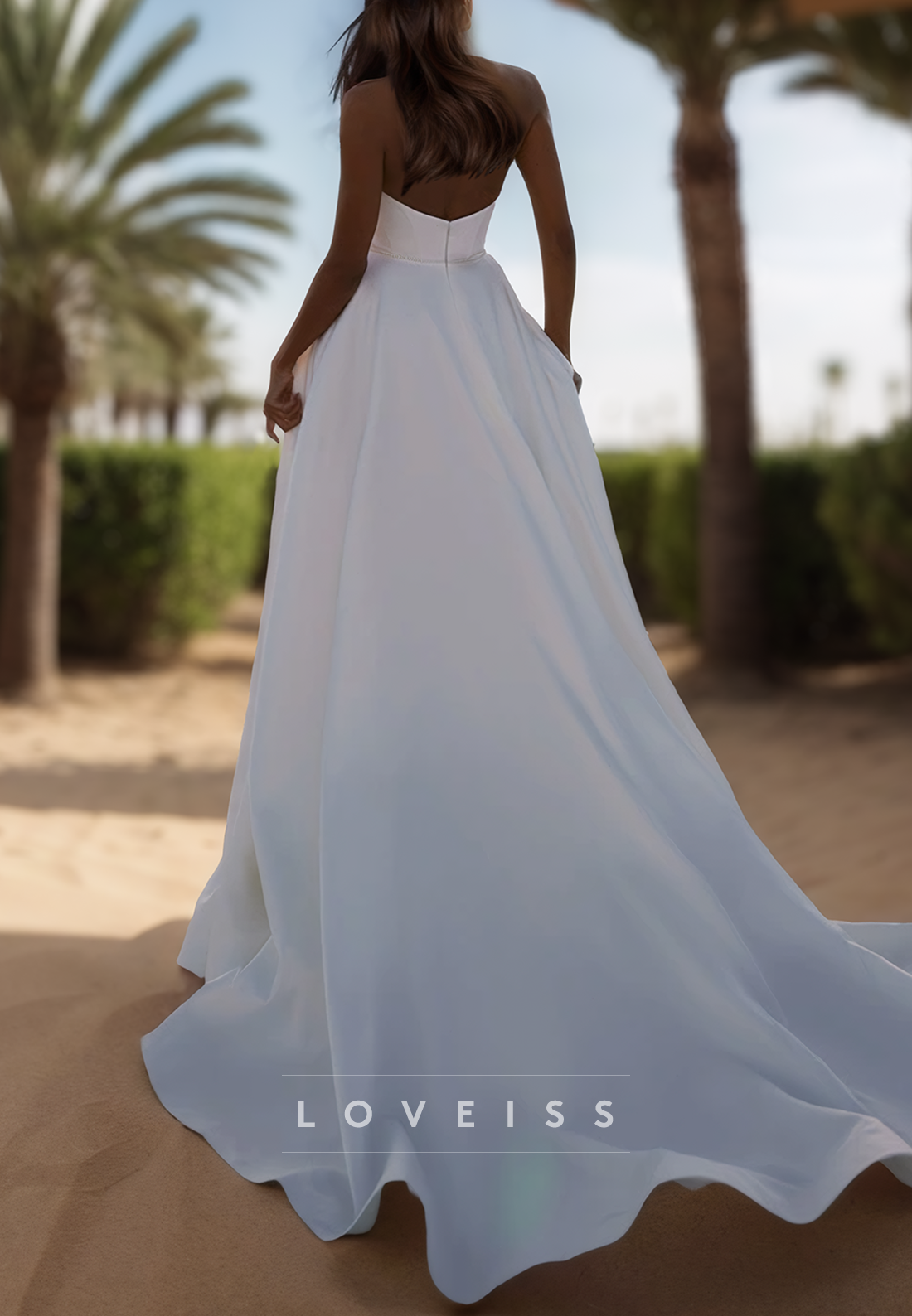 Halter Sleeveless Pleated Sleek Satin A-Line Wedding Dress