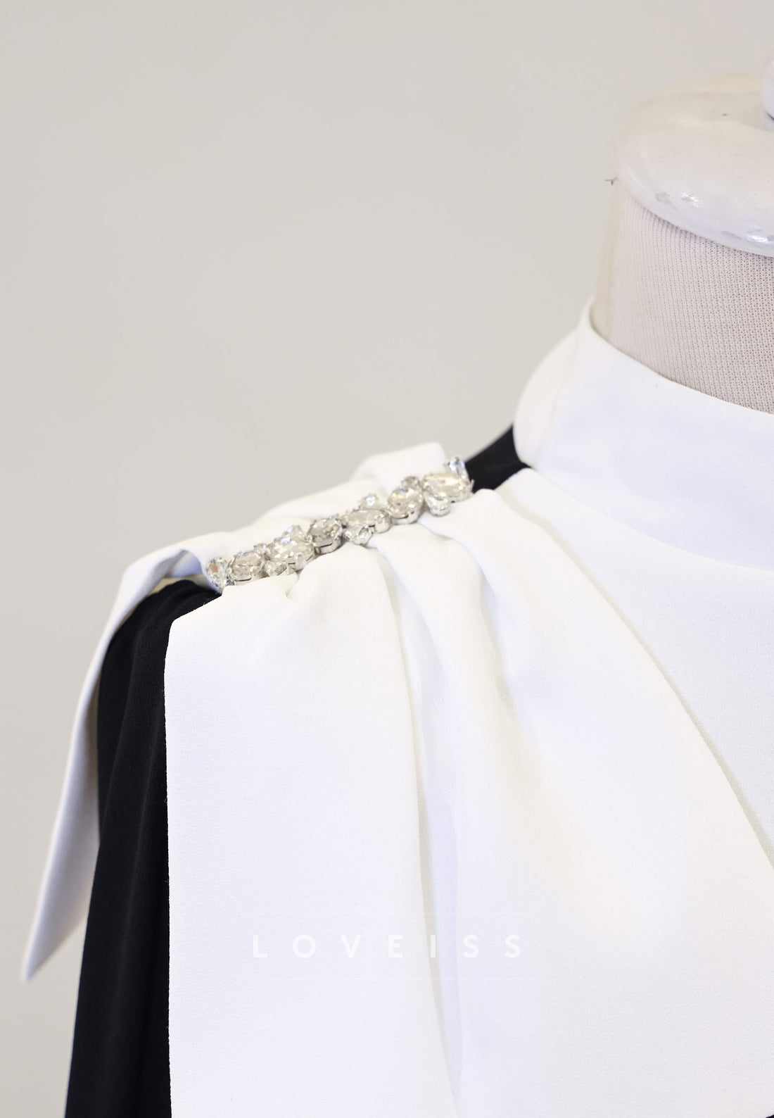 High Neck Long Sleeves Bow Beaded Sheath Mother of Bride Dress