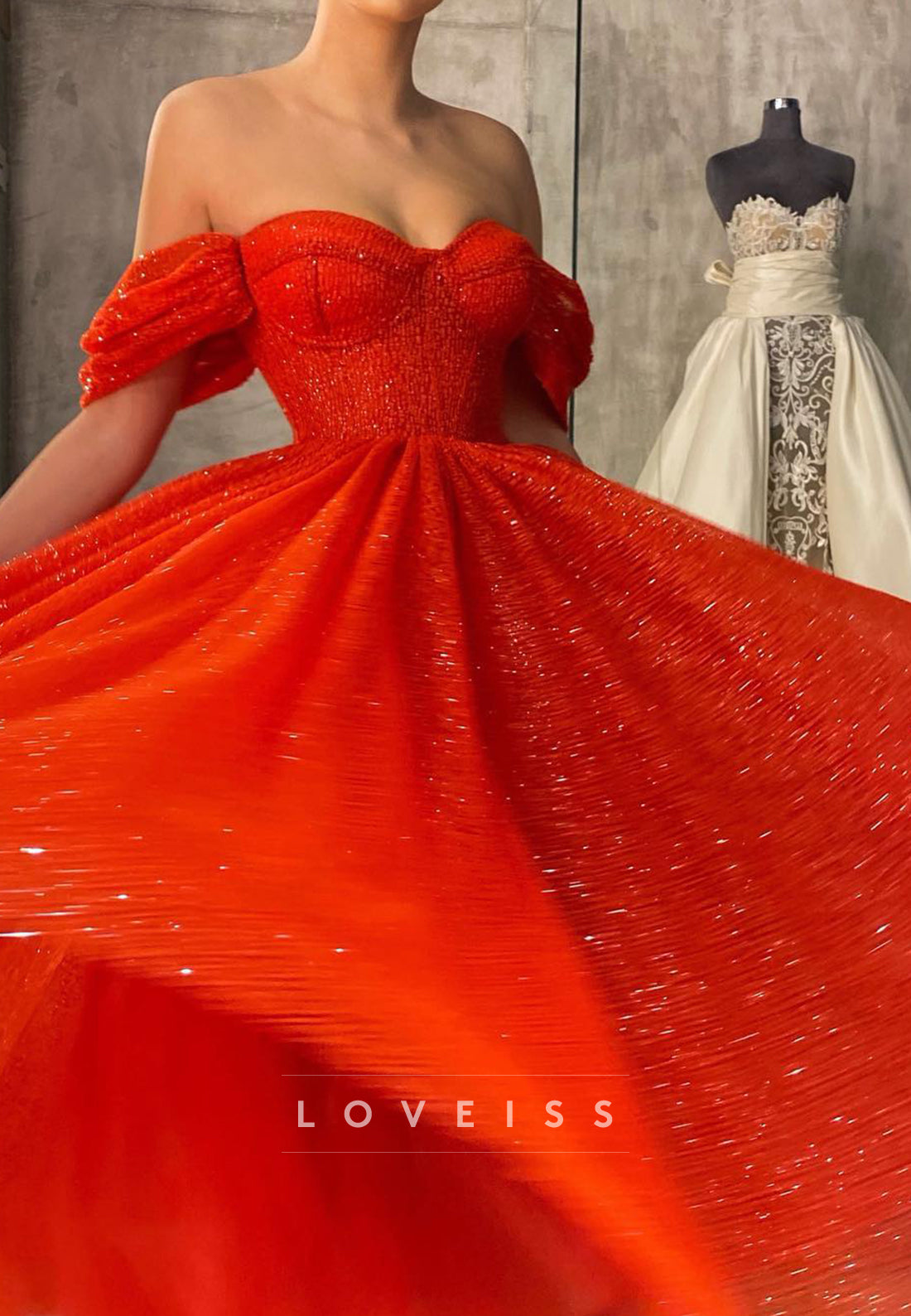 Sweetheart Sleeveless Strapless Tulle Pleated A-Line Prom Dress