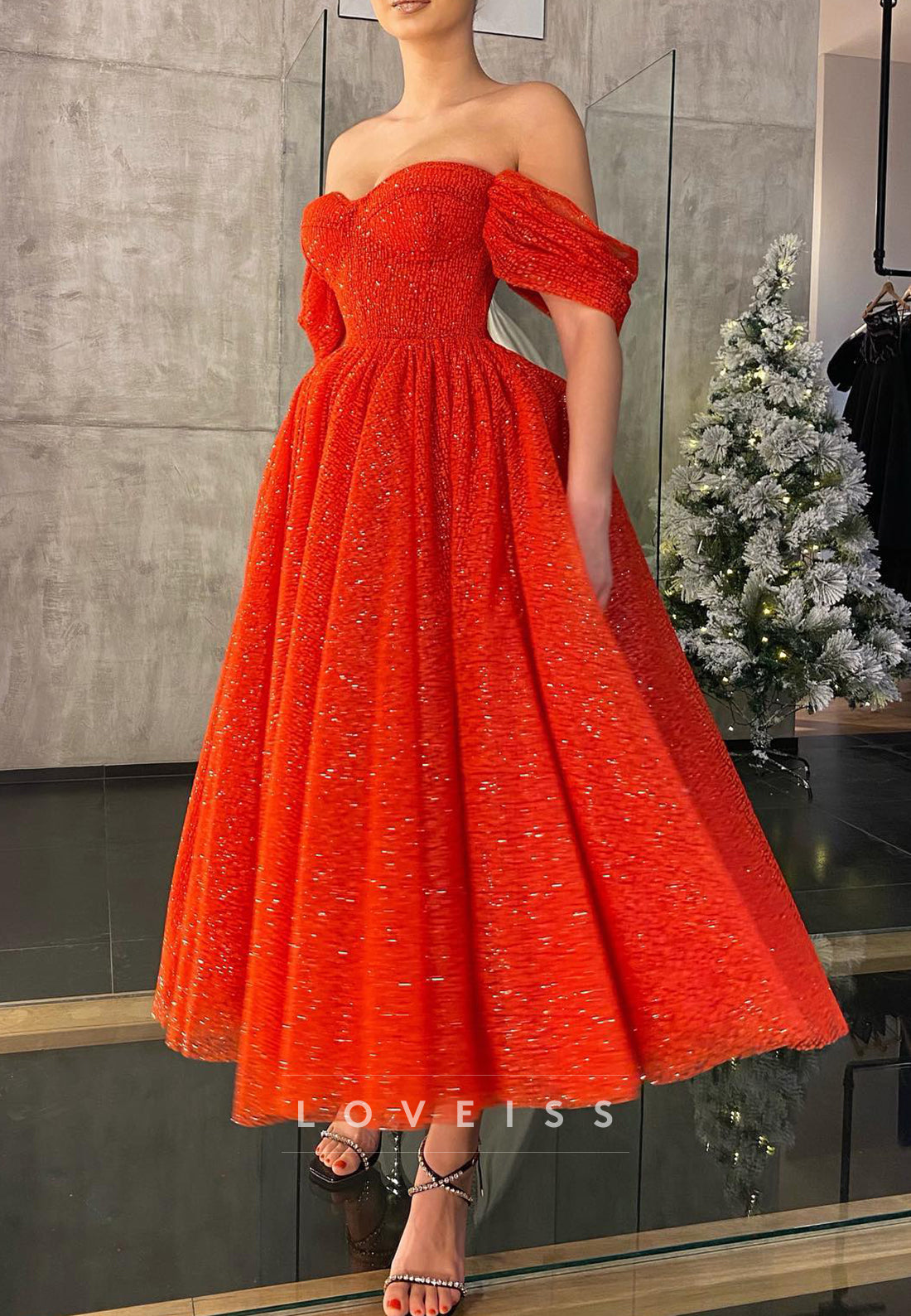 Sweetheart Sleeveless Strapless Tulle Pleated A-Line Prom Dress