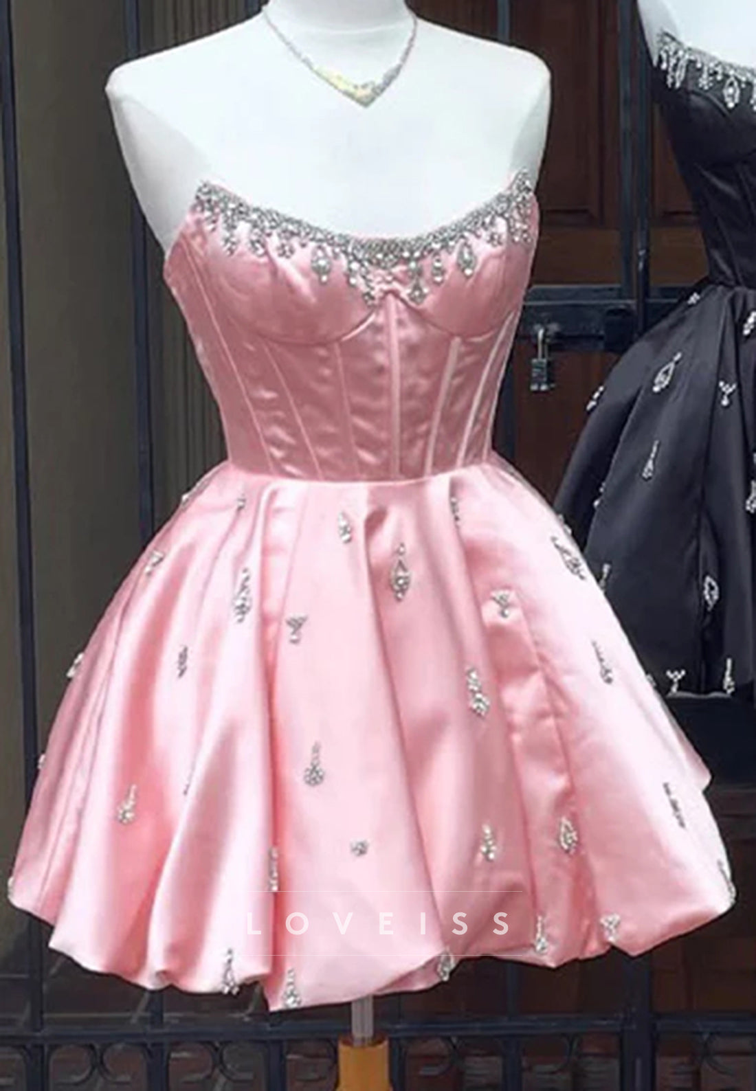 Off-Shoulder Beaded Pleated A-Line Short Homecoming Dress