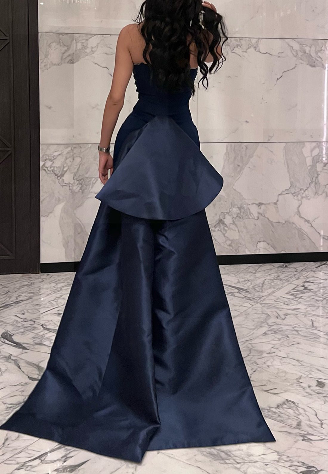Off-Shoulder Beaded Sleeveless Sleek Mermaid Evening Dress