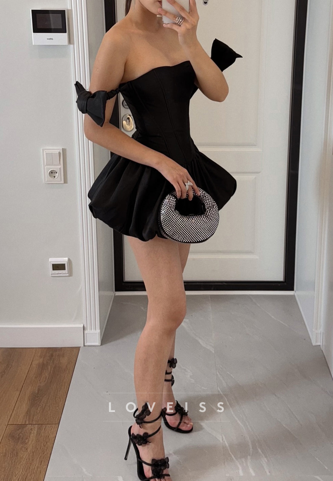 Off-Shoulder Bodycon Corset Pleated A-Line Party Homecoming Dress