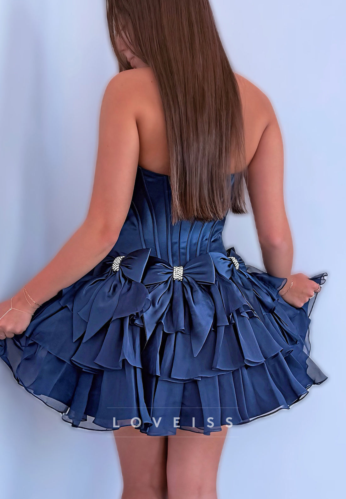 Off-Shoulder Bowknot Pleated A-Line Party Homecoming Dress