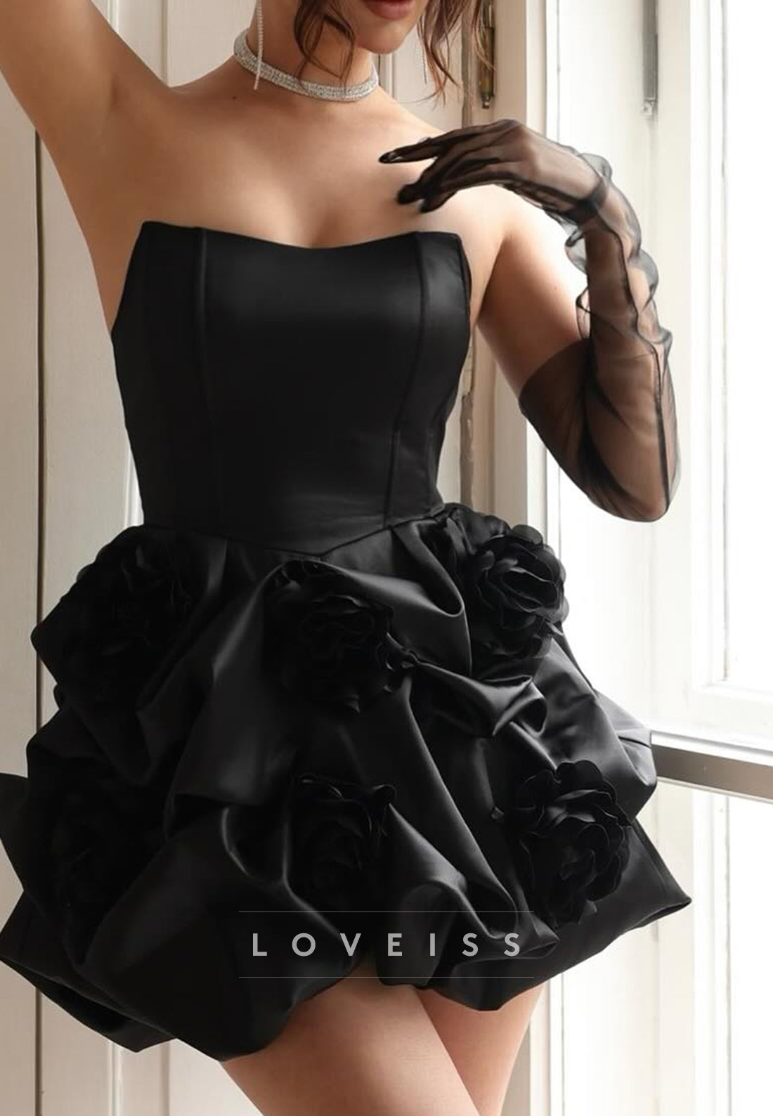Off-Shoulder Ruffled Sleeveless A-Line Party Homecoming Dress