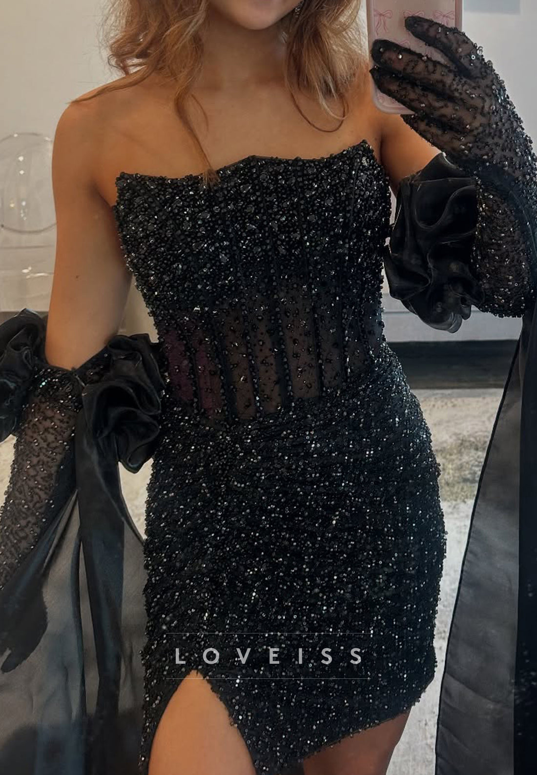 Off-Shoulder Sequins Sparkly Sheath Party Homecoming Dress