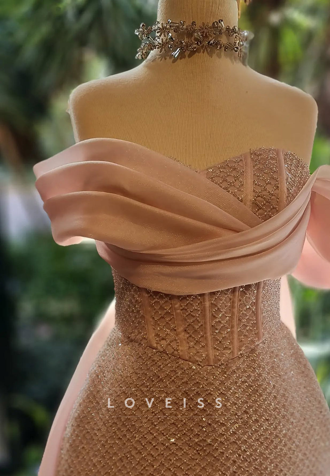 Off-Shoulder Strapless Beaded Embroidery A-Line Party Homecoming Dress