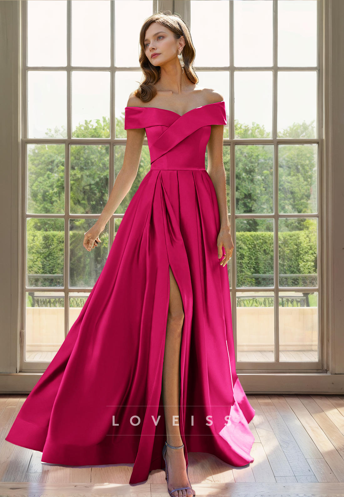 Off-Shoulder Strapless Pleated A-Line Mother of Bride Dress Cocktail Dress