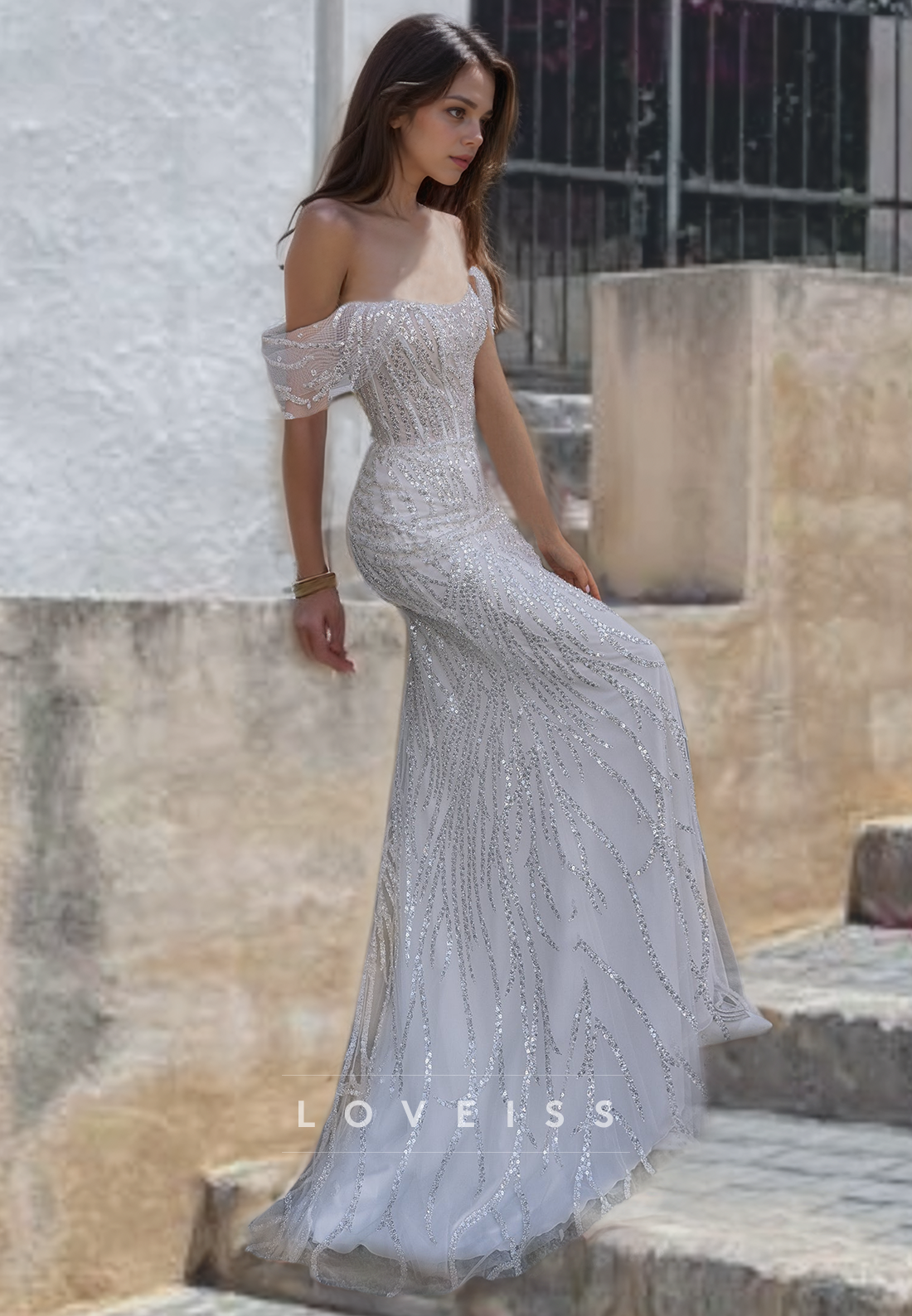 Off-Shouldert Strapless Appliques Mermaid Wedding Dress