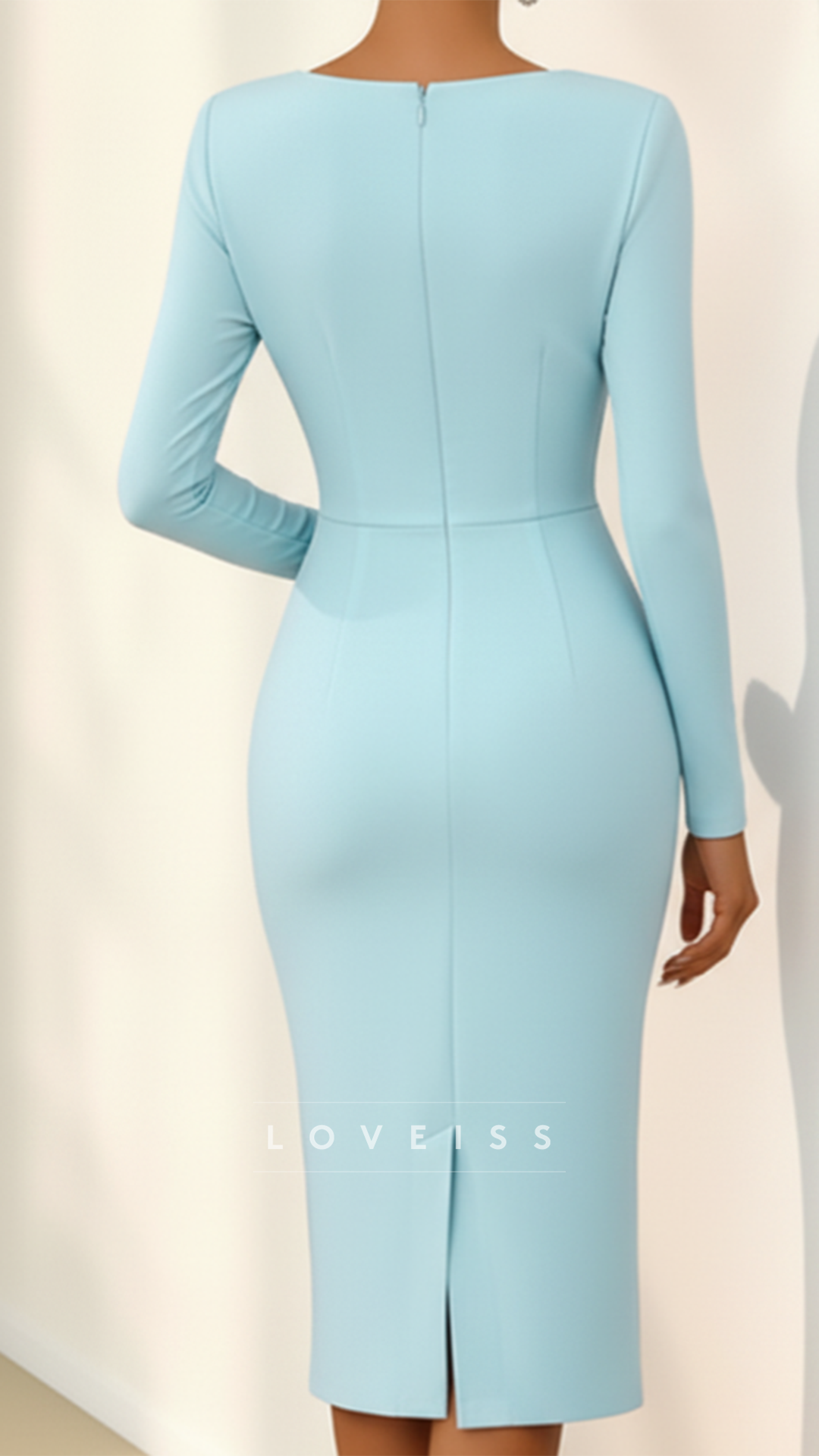 One Shoulder Long Sleeves 3D Floral Mermaid Wedding Guest Dress