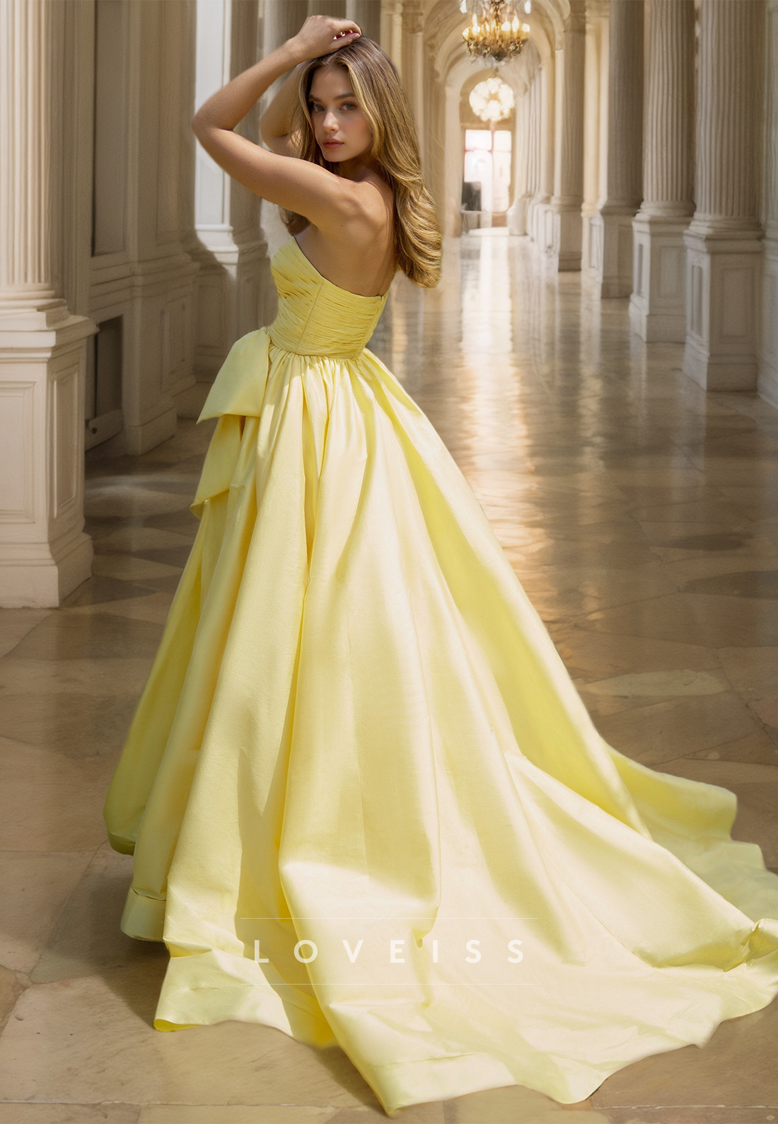 One Shoulder Sleeveless Side Slit Sleek Satin A-Line Prom Dress