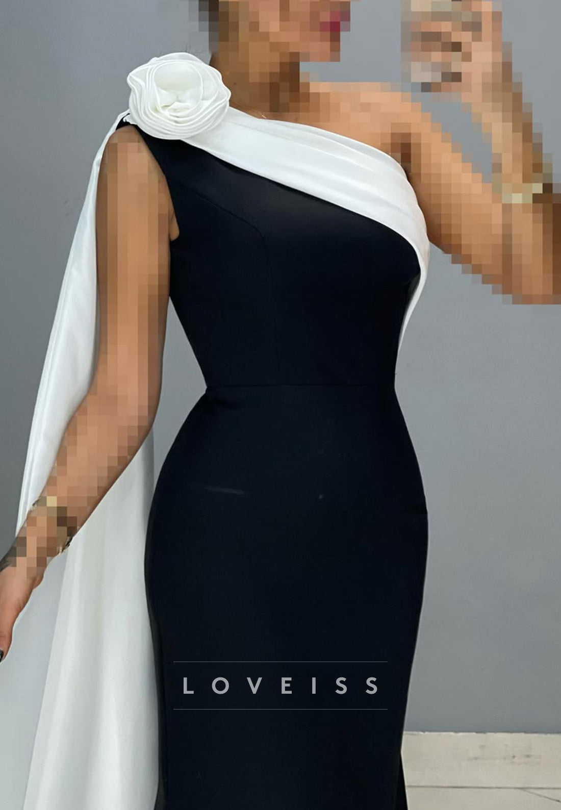 One Shoulder Sleeveless Sleek Mermaid Formal Dress