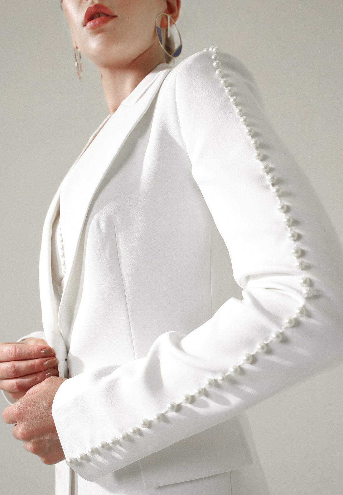Pearl Blazer Two Piece Long Sleeves Pansuits