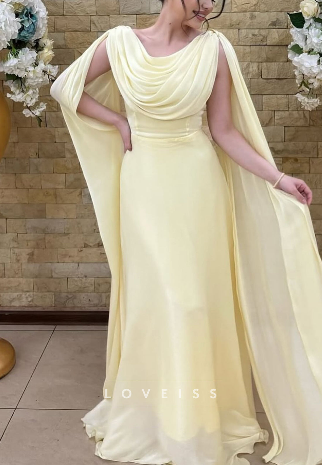 Scoop Sleeveless Chiffon Pleated A-Line Formal Dress