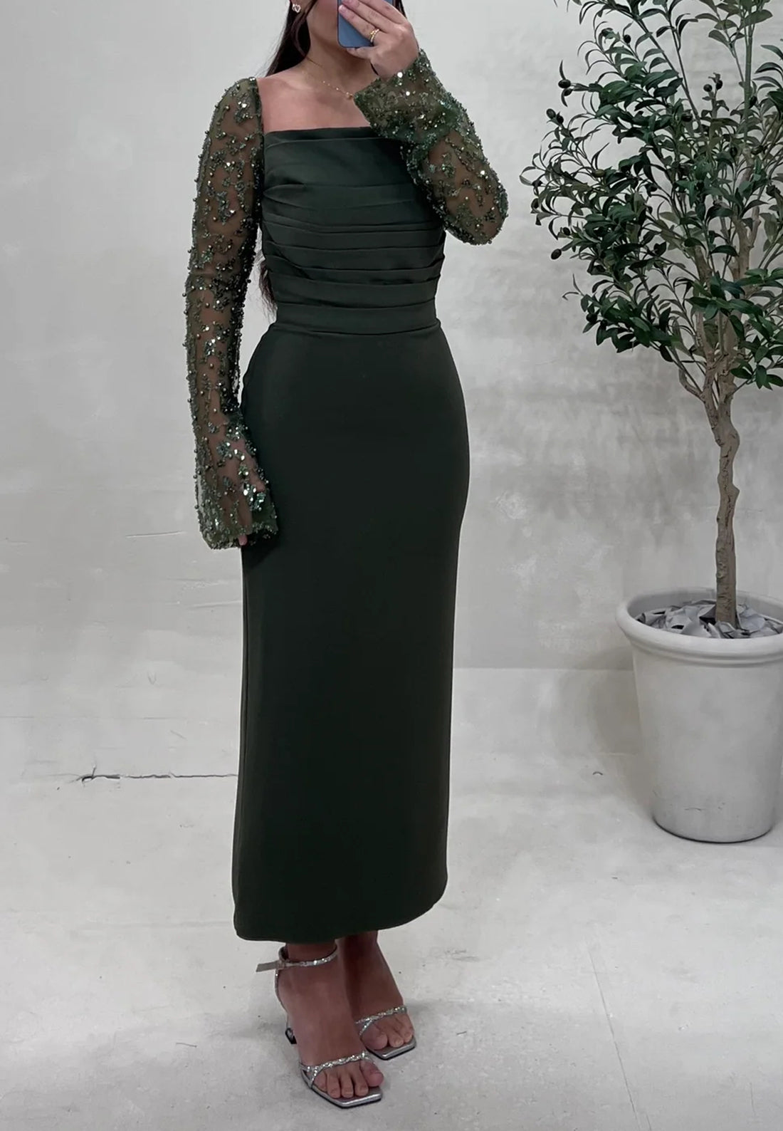 long sleeve sleek dress Ava Presley Satin Long Sleeve Dress 38857 Black/Hot Pink / 4