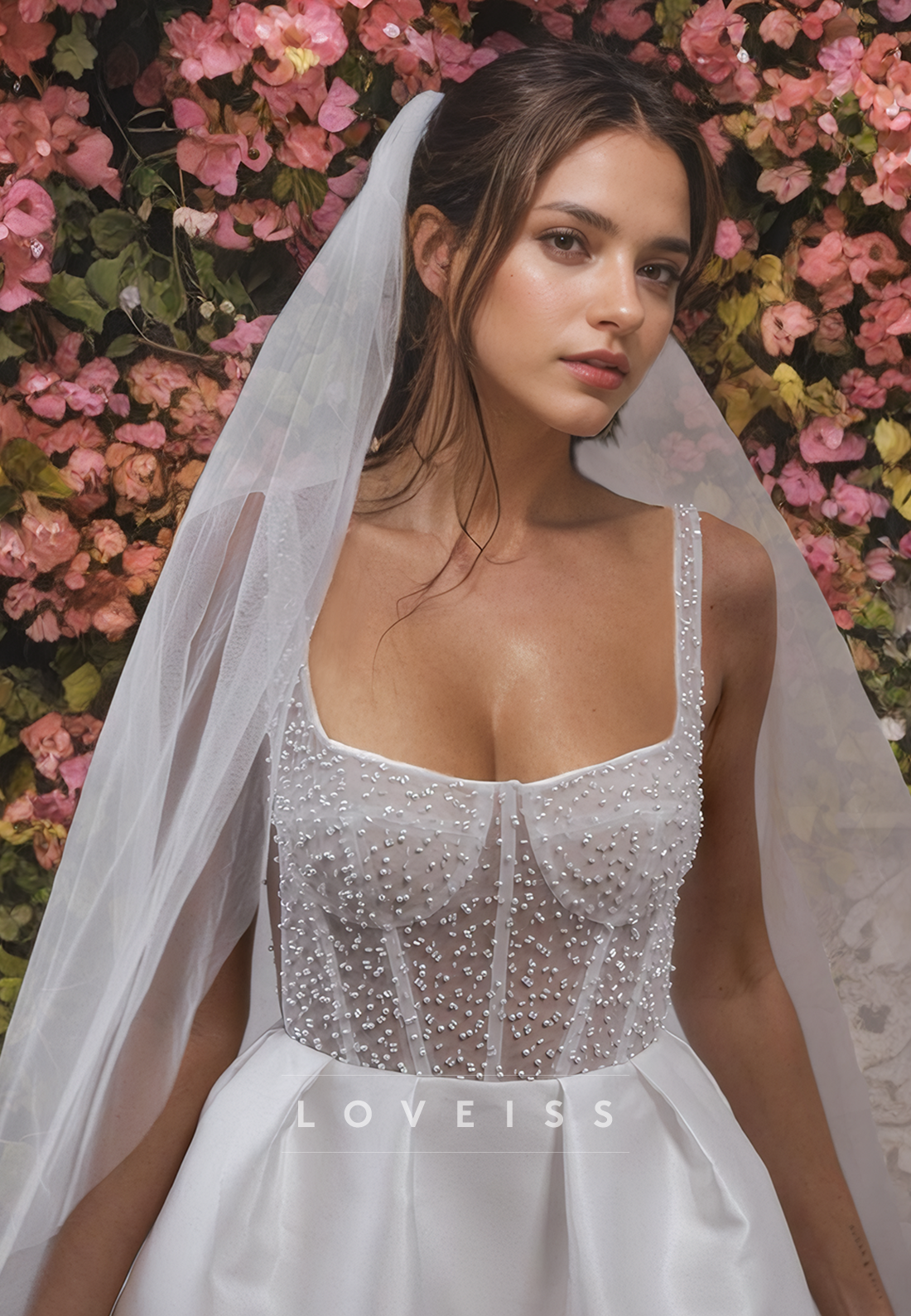 Square Sleeveless A-Line Short Beach Wedding Dress