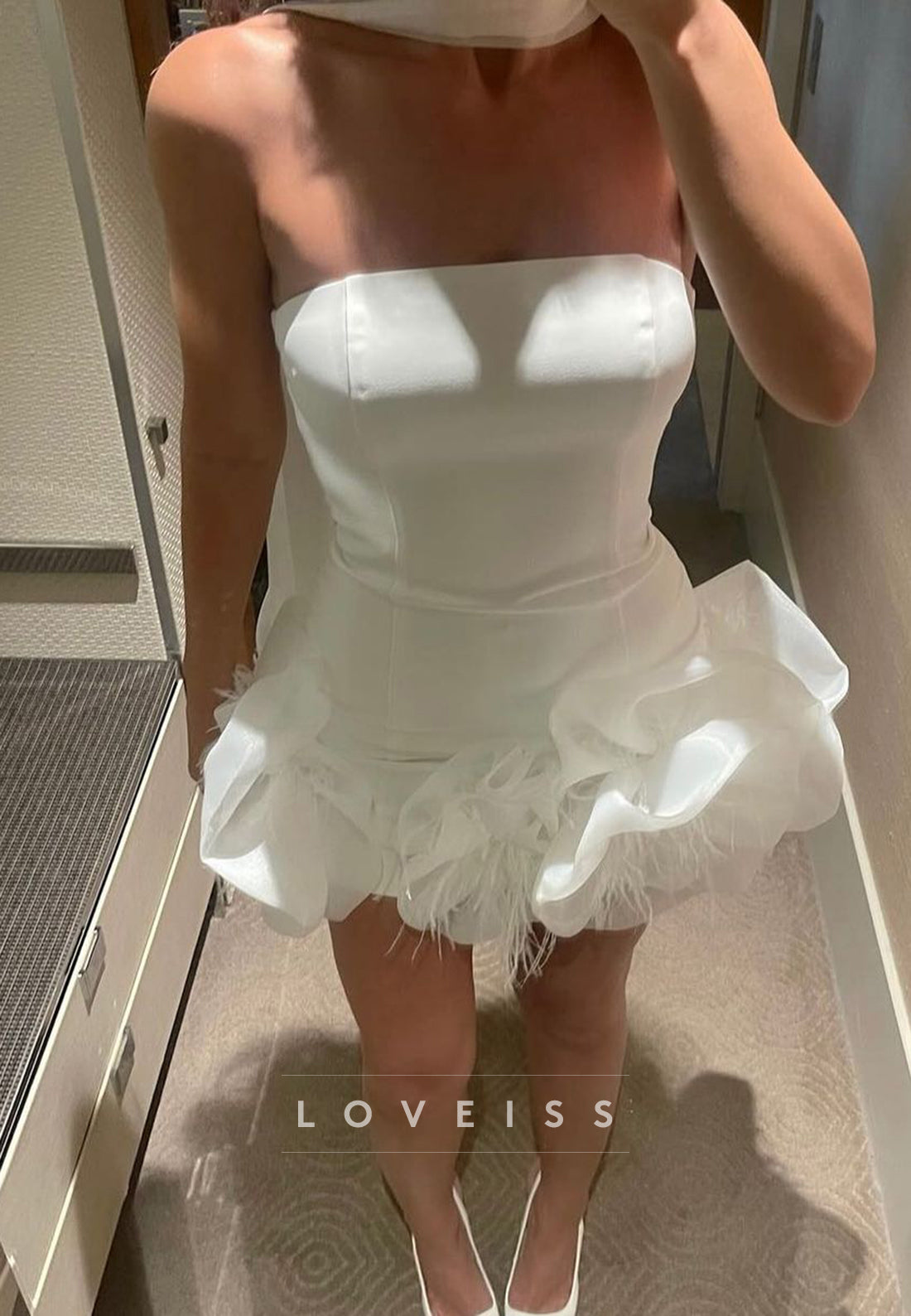 Straight Across Floral Embellished Sheath Party Homecoming Dress