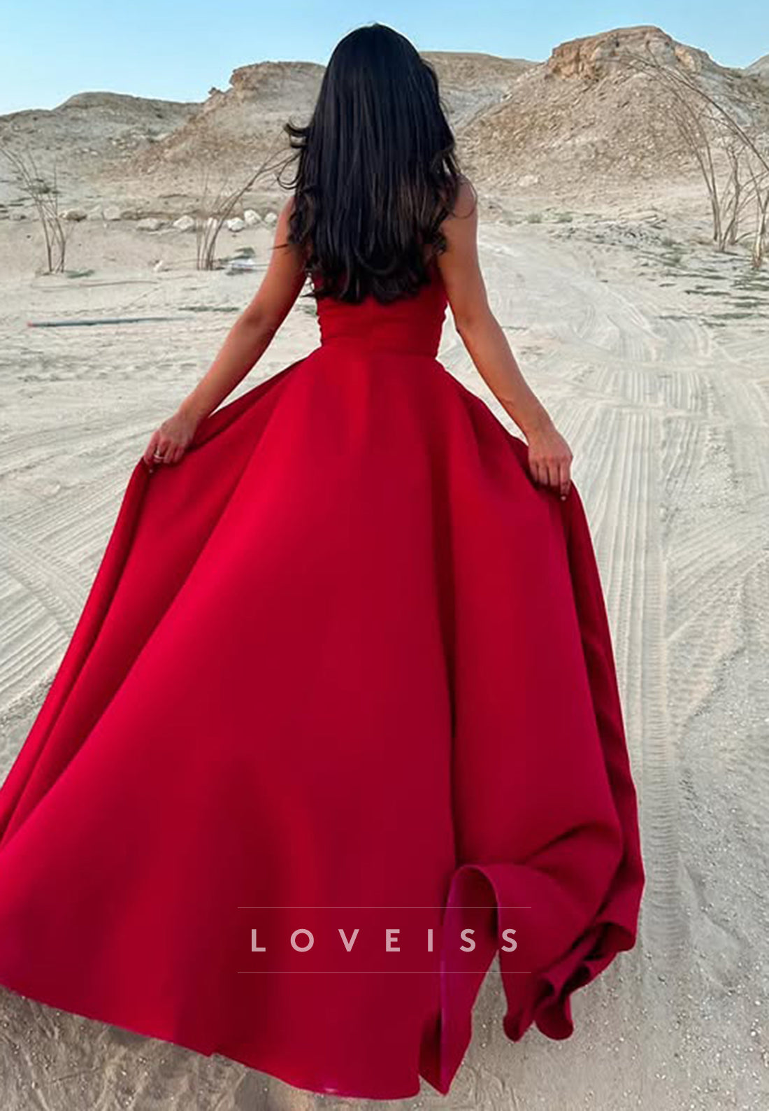Straight Across Sleeveless Sleek Mermaid Removable Train Evening Dress
