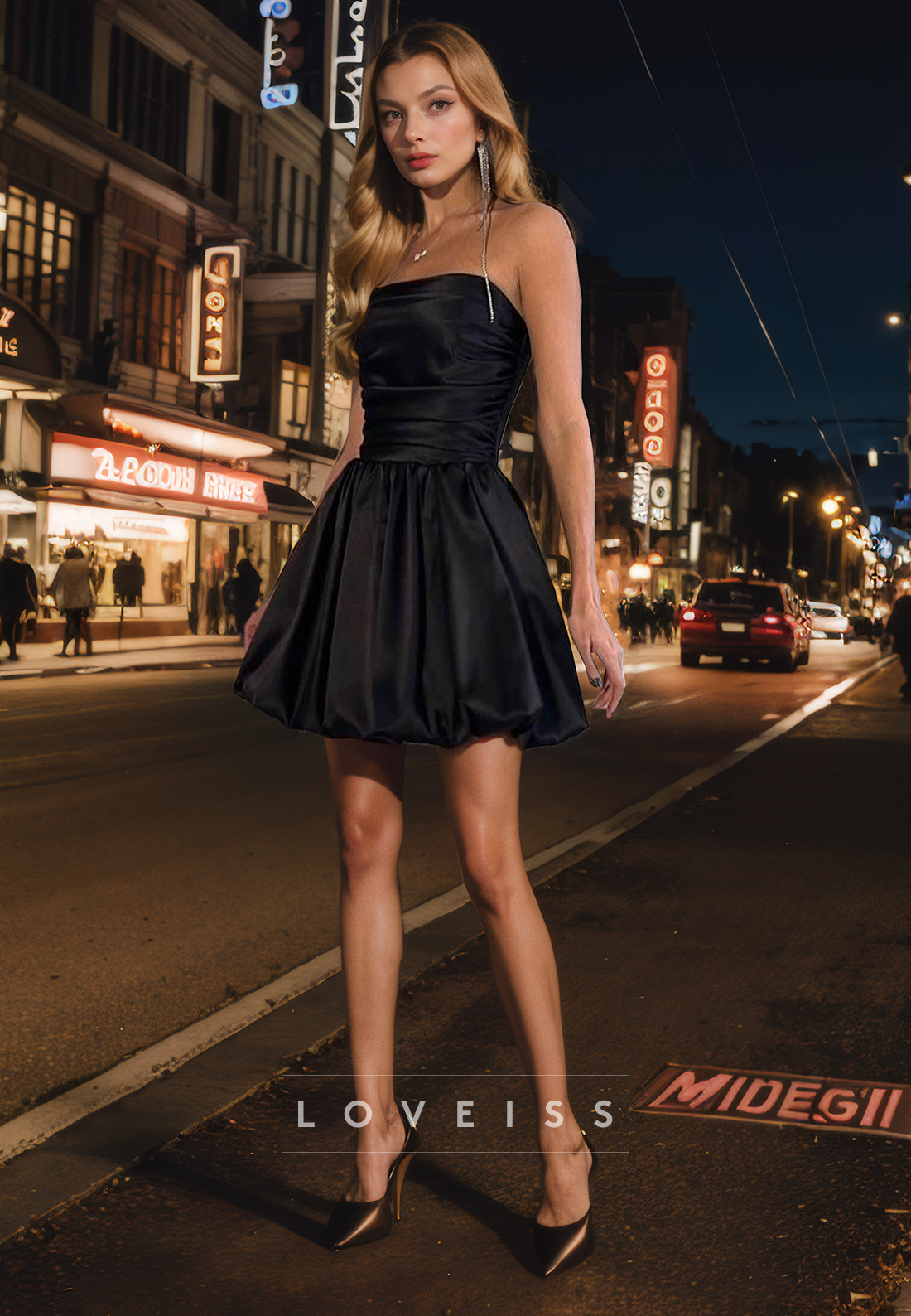 Straight Across Sleeveless Sleek Satin Pleated A-Line Short Homecoming Dress
