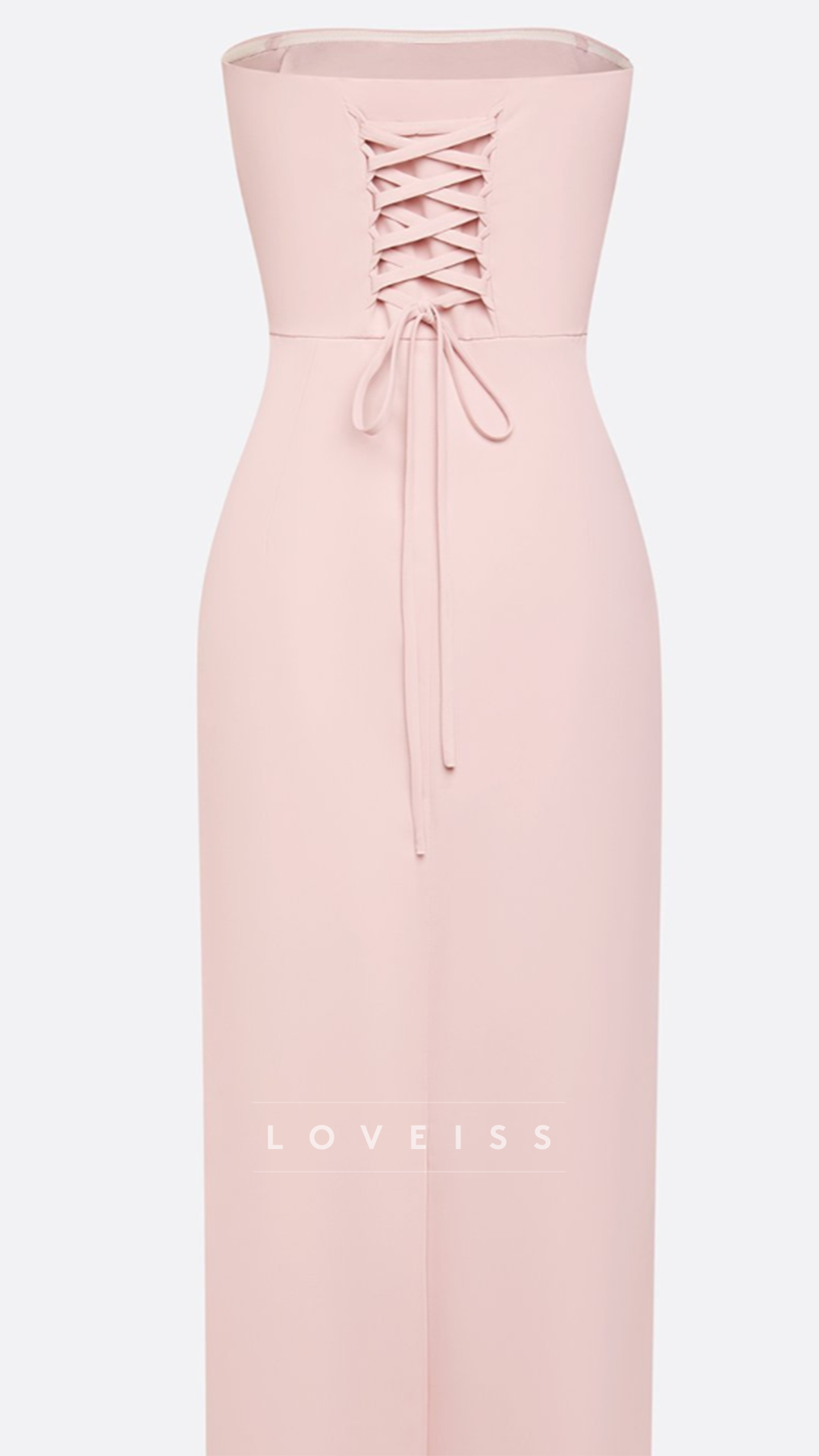 Strapless Sleeveless Beaded Sheath Wedding Guest Dress