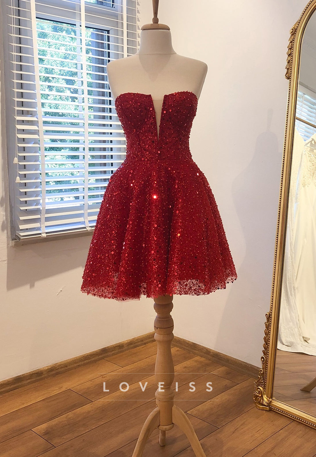 Sweeetheart Beaded Embroidery A-Line Party Homecoming Dress