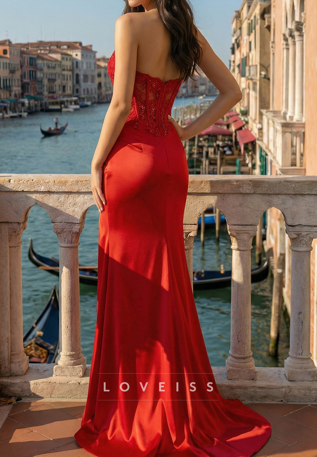 Sweetheart Appliques Fitted Mermaid Prom Dress