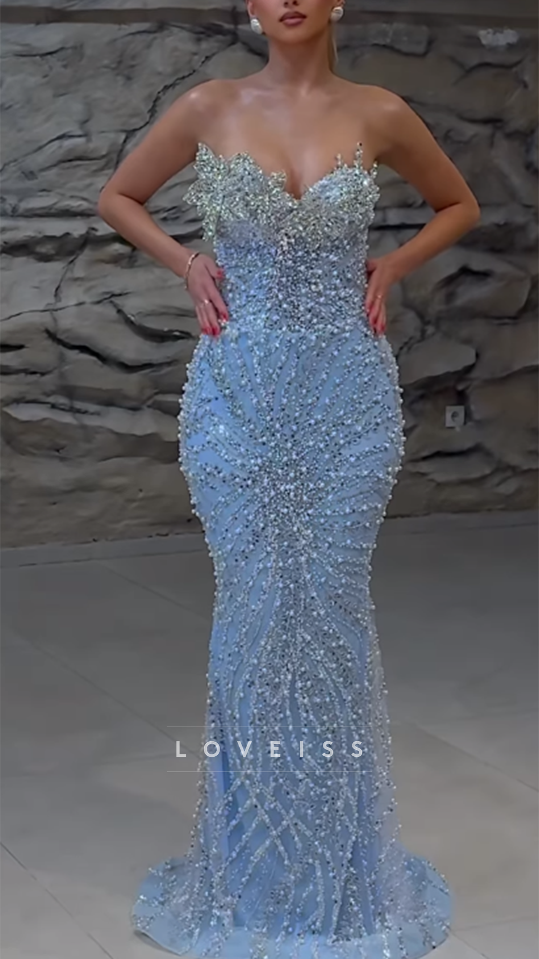 Sweetheart Beaded Embroidery Mermaid Prom Dress – Loveiss