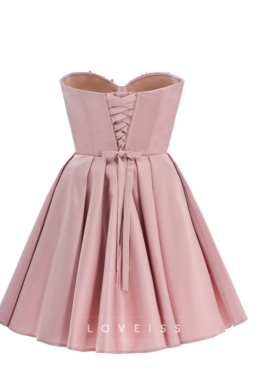 Sweetheart Beaded Pleated A-Line Party Homecoming Dress