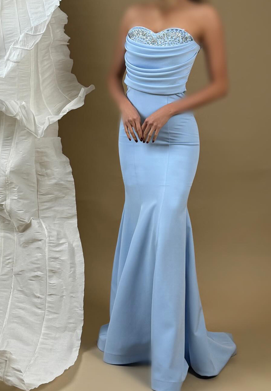 Sweetheart Beaded Sleek Formal Dress Mermaid Evening Dress