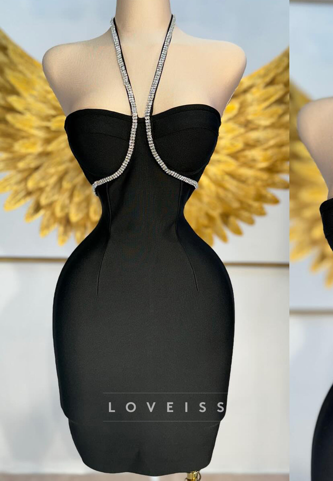Sweetheart Halter Fitted Sheath Party Homecoming Dress