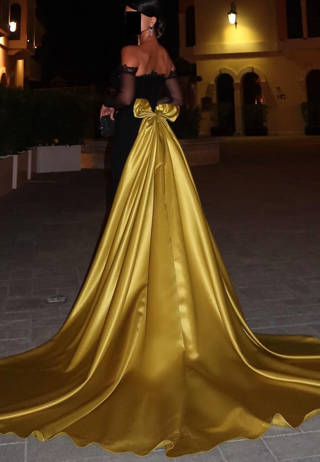 Sweetheart Long Sleeves Appliques Mermaid Evening Dress