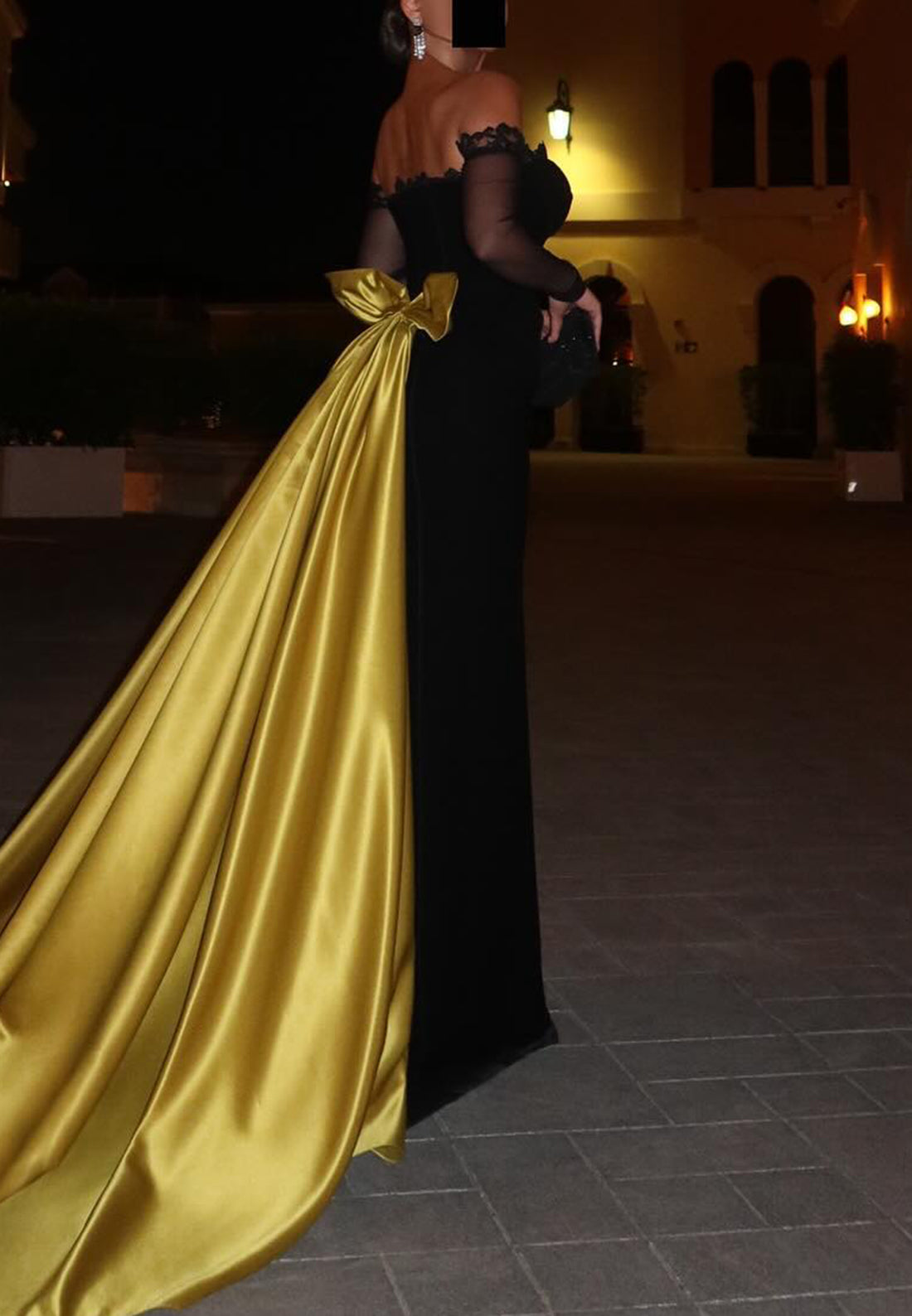 Sweetheart Long Sleeves Appliques Mermaid Evening Dress