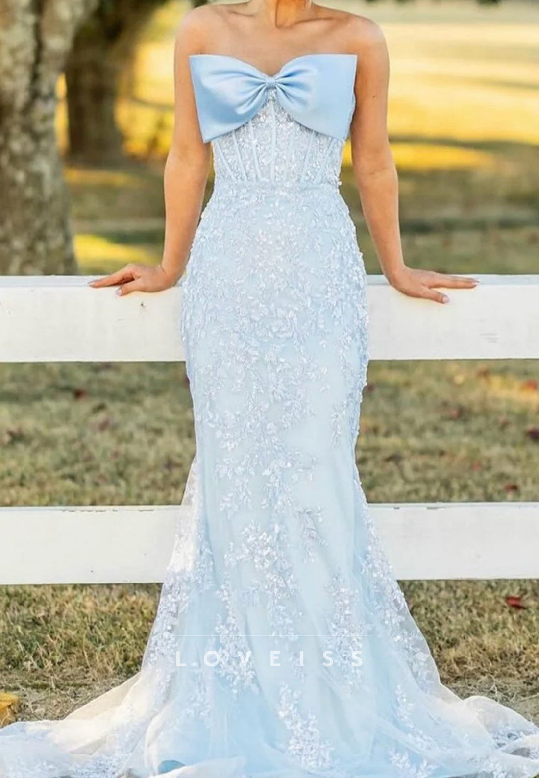 Sweetheart Sleeveless Appliques Mermaid Prom Dress
