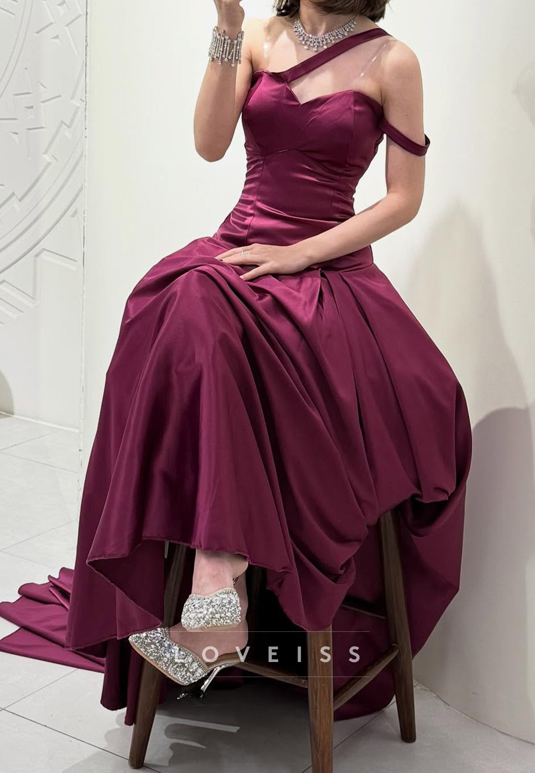 Sweetheart Sleeveless Corset A-Line Prom Dress