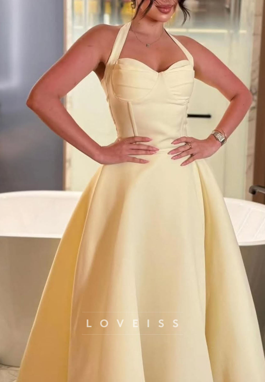 Sweetheart Sleeveless Evening Dress Sleek A-Line Prom Dress