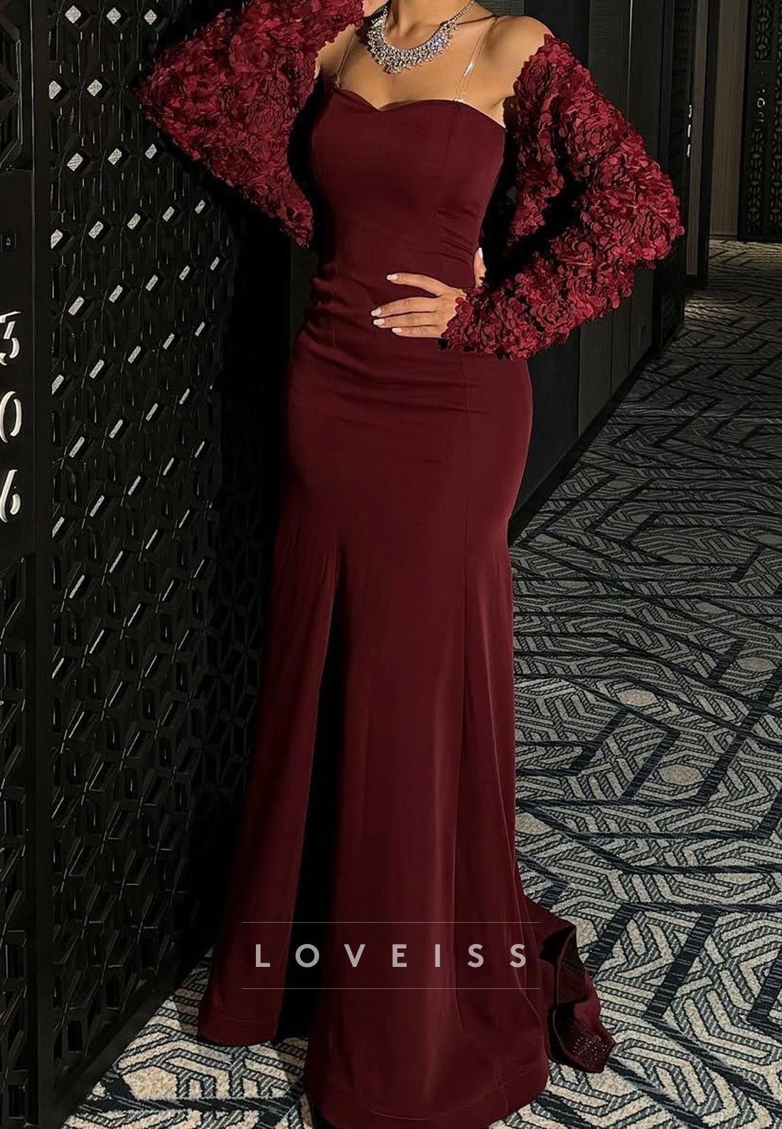 Sweetheart Sleeveless Sleek Mermaid Evening Dress