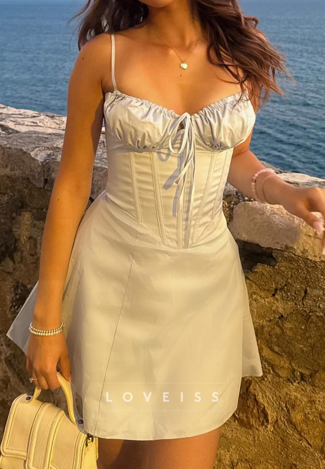 Sweetheart Spaghetti Straps A-Line Party Homecoming Dress