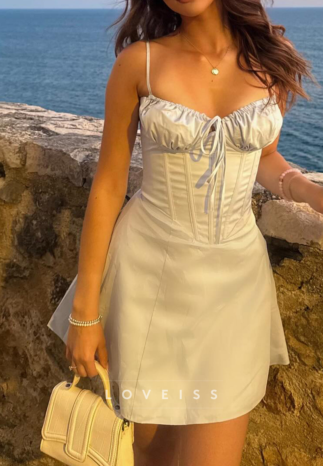 Sweetheart Spaghetti Straps A-Line Party Homecoming Dress