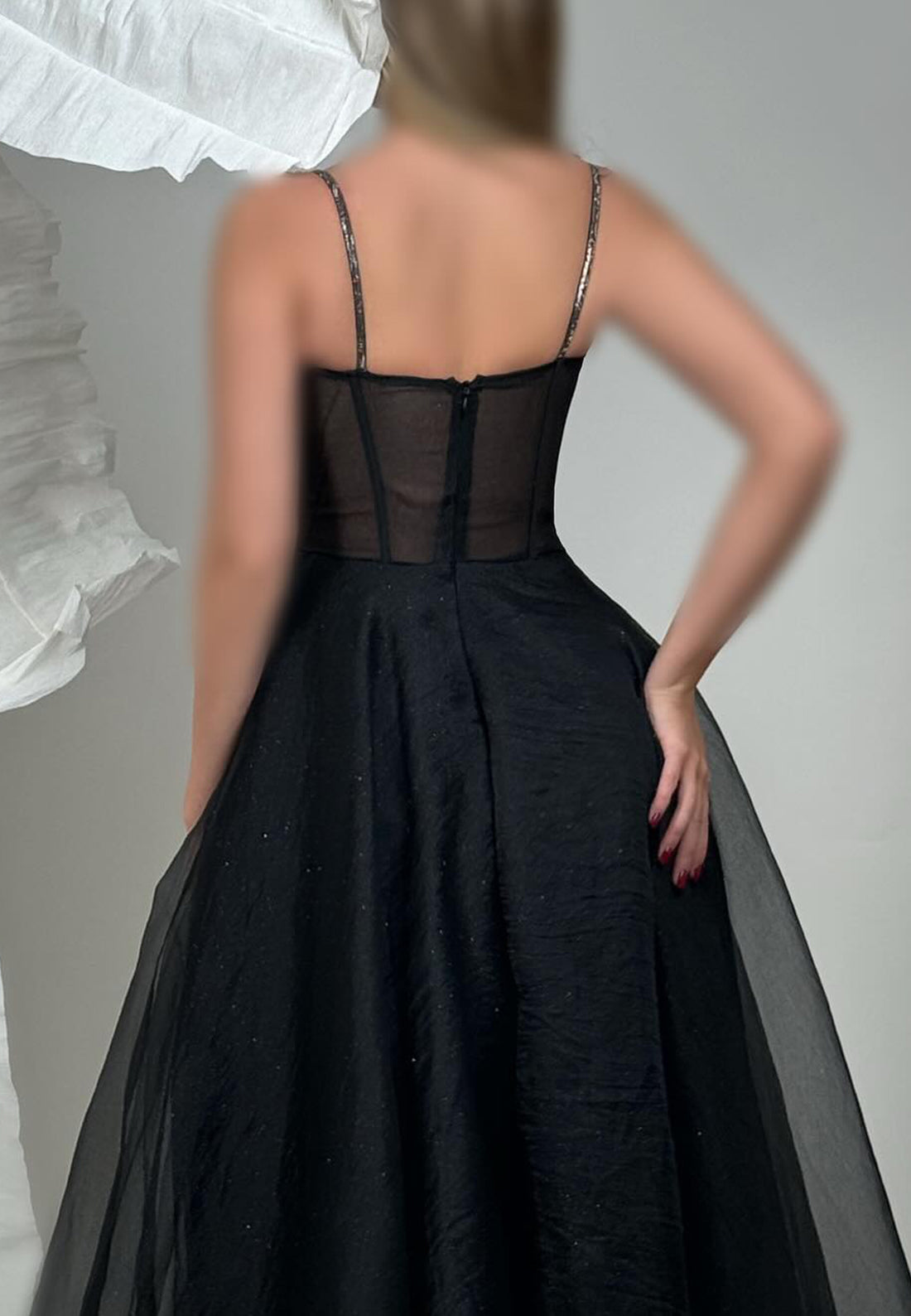Sweetheart Spaghetti Straps Side Slit A-Line Prom Dress